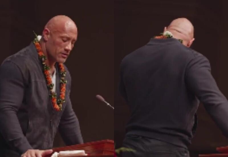 Dwayne breaks down while giving speech at father's funeral, shares video