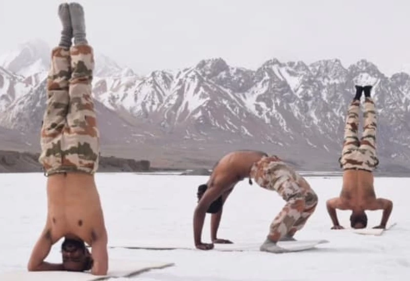 International Yoga Day: From Ladakh to Sikkim, Himveers of ITBP did yoga