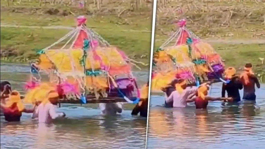 Katihar System Failure: Villagers Carry Dead Body Across River Due To No Bridge