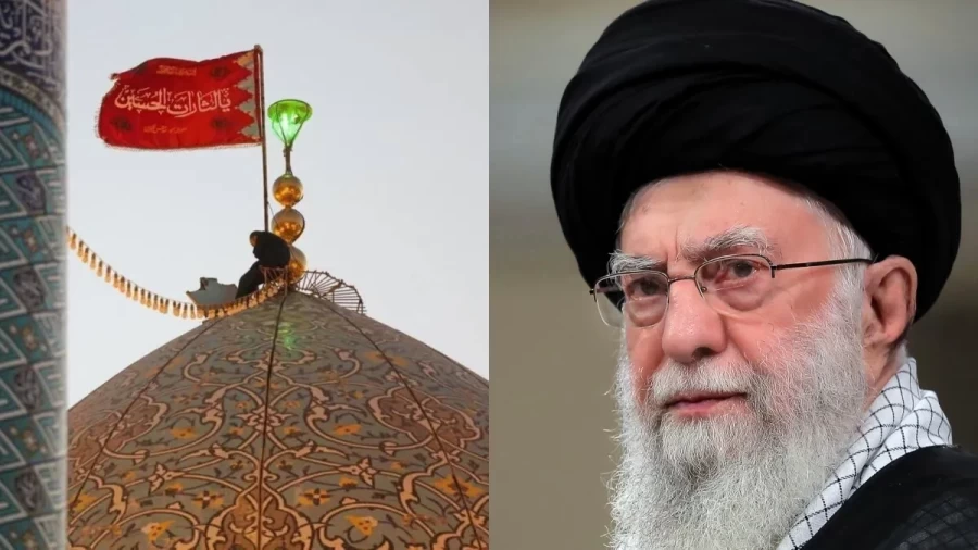 Iran: Red Flag Hoisted at Jamkaran Mosque Following Khamenei's Death