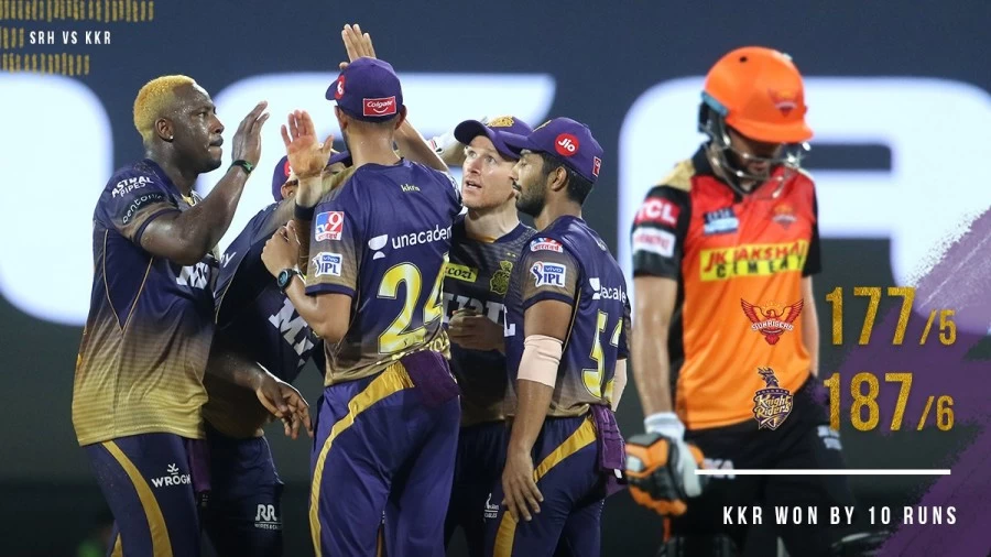 KKR ने सनराइजर्स हैदराबाद को 10 रनों से हराया
