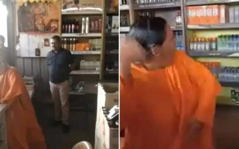 भोपाल में उमा भारती के उग्र तेवर, शराब की दुकान में की तोड़फोड़