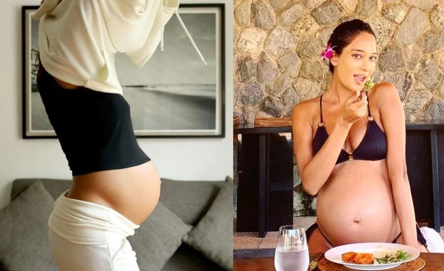 Lisa Haydon shares latest photos size of jacket went double actress flaunts baby bump