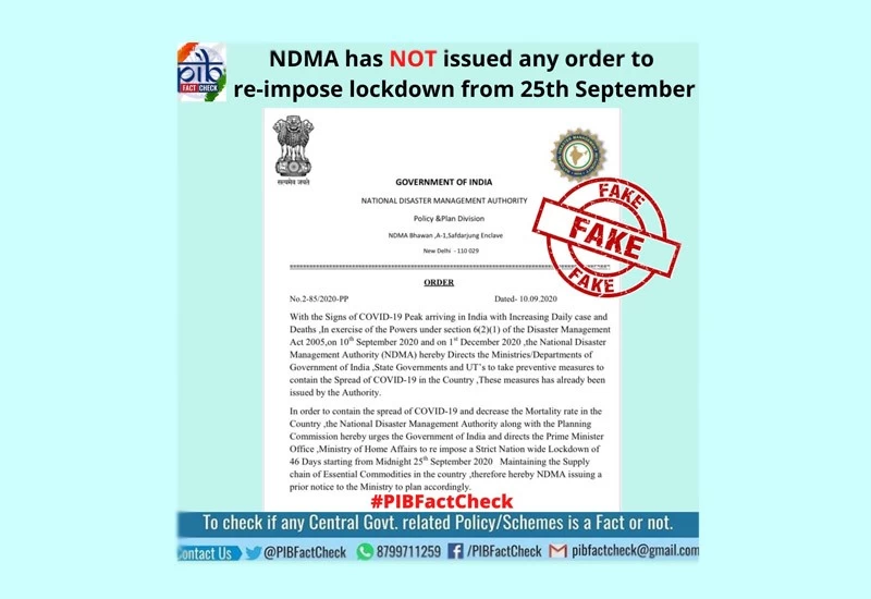 No nationwide lockdown from September 25: Govt