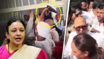 यूपी कांग्रेस कार्यालय में भारी हंगामा: आराधना मिश्रा और अजय राय के समर्थकों में चले जूते-चप्पल