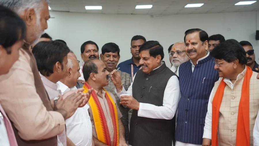 Rajya Sabha Polls: BJP Candidate Mahesh Kewat Files Nomination, CM Mohan Yadav Vows Victory