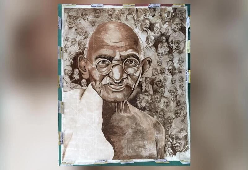 TN artist attempts world record by making Gandhiji's portrait with coffee powder