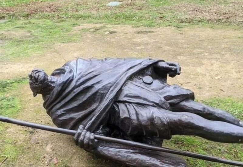 294-kg bronze statue of Mahatma Gandhi gifted to US by India vandalised, pic surfaces