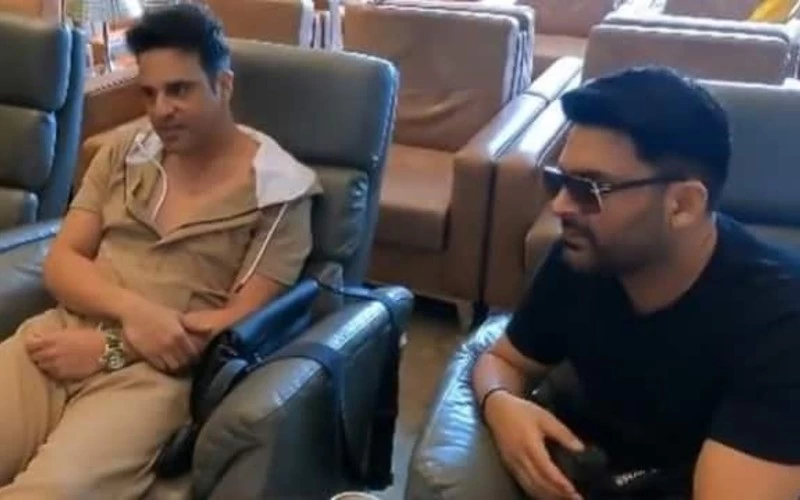 Kapil sharma share his video with krushna abhishek as they both take muft ki massage watch video