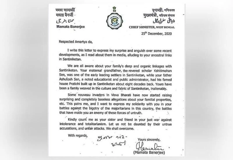 Count me as your sister: Mamata to Amartya Sen over 'land grab' allegations