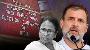 पार्टी चोरी के आरोप पर राहुल गांधी का हमला, ममता बनर्जी के समर्थन में चुनाव आयोग को घेरा