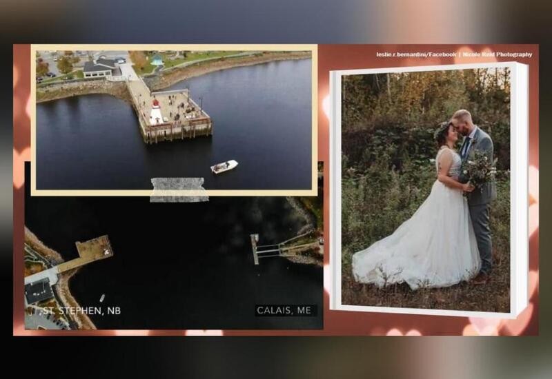 Couple separated from family marry at US-Canada border for both sides ...