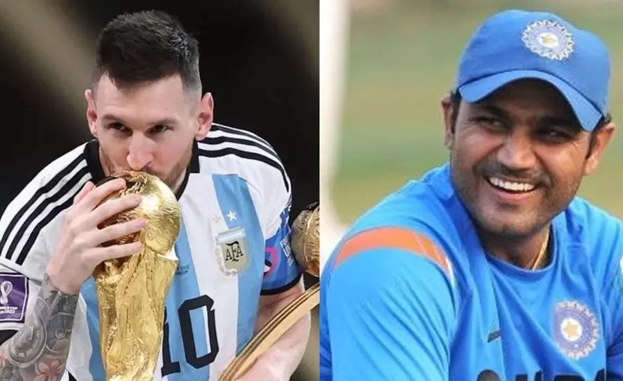 Virender Sehwag shared picture of lionel messi in police dress tells about his future
