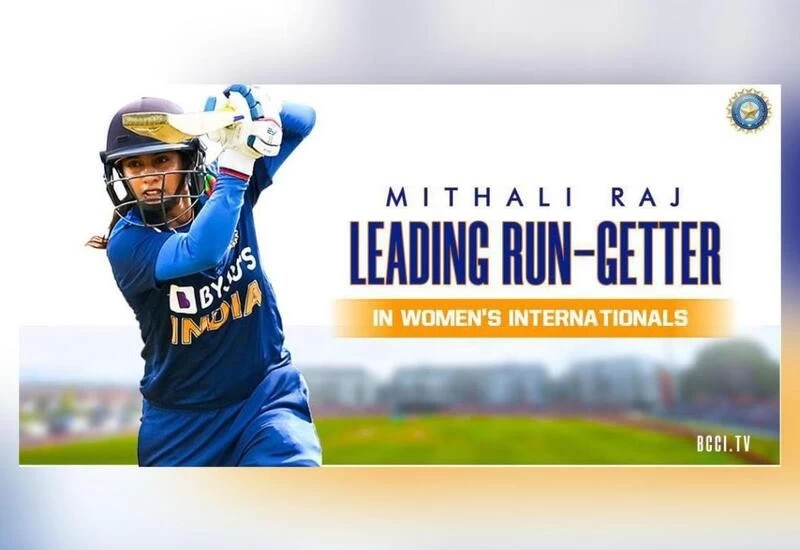 Mithali breaks world record for most runs across formats in women's int'l cricket
