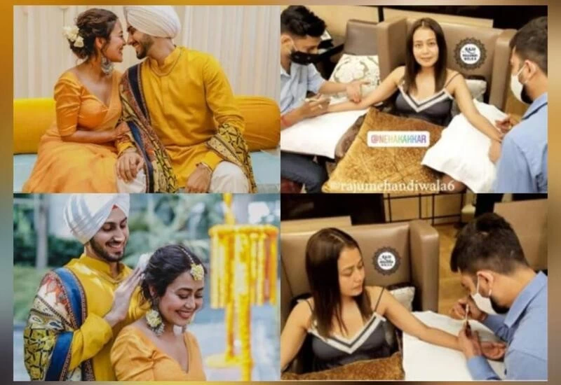 Pics from Neha Kakkar, Rohanpreet's haldi and mehendi ceremony surface