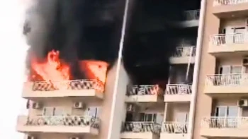 Noida Fire: Massive Blaze Engulfs Two Flats in IVY County Society Sector 74