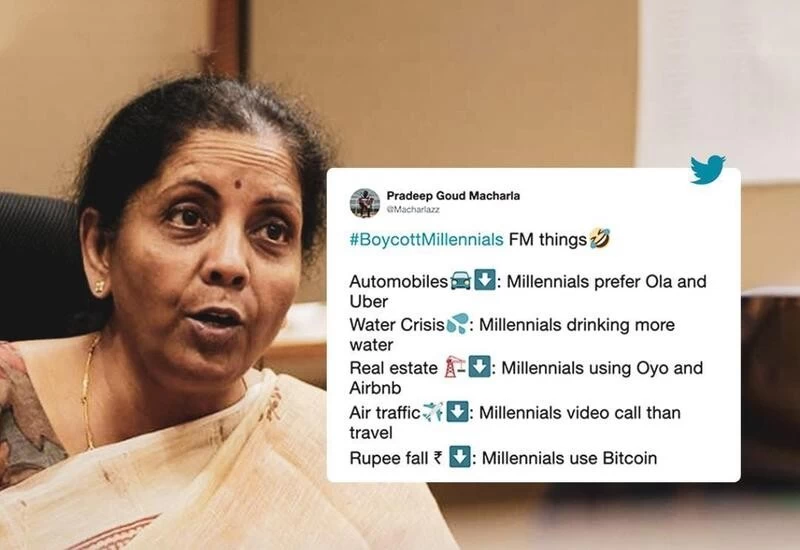 सीतारमण के ओला-उबर वाले बयान के बाद ट्विटर पर ट्रेंड कर रहा है #BoycottMillennials
