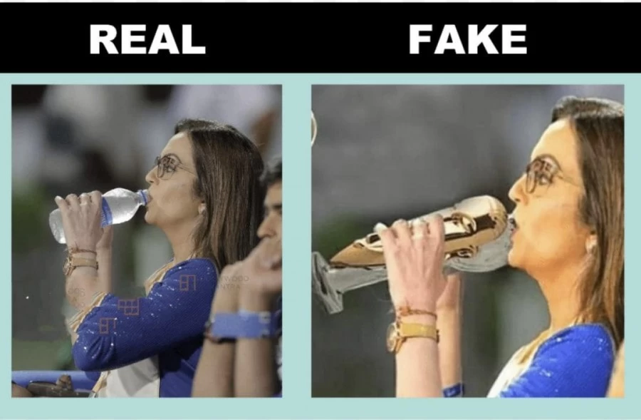 Fake pic of Nita Ambani drinking most expensive water priced at ₹44 lakh goes viral