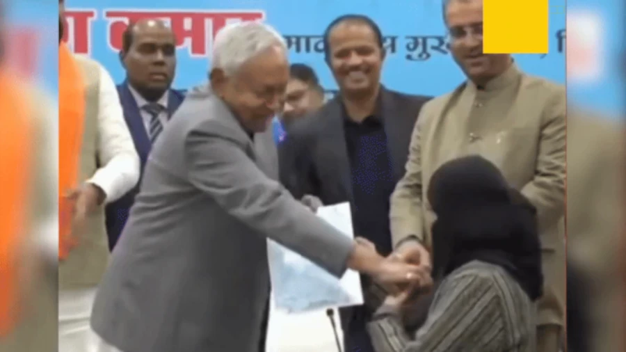 CM Nitish Removes Woman Doctor's Hijab at Appointment Ceremony, Sparks Controversy