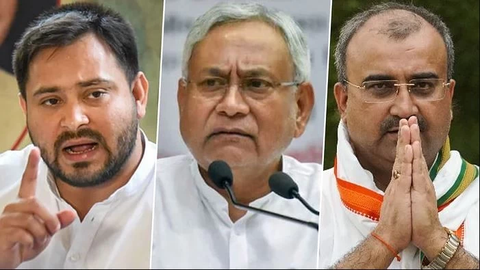 After resignation Nitish again reached Raj Bhavan - handed over the letter of support of 164 MLAs to the Governor