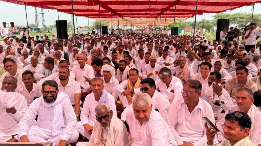 Nohar Farmers Mahapanchayat: Demand For 332 Cusecs Water In Feeder Escalates