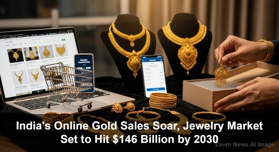 India's Online Gold Sales Soar, Jewelry Market Set to Hit $146 Billion by 2030