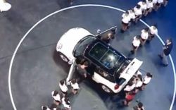 Guiness world record 27 people in a mini cooper small car
