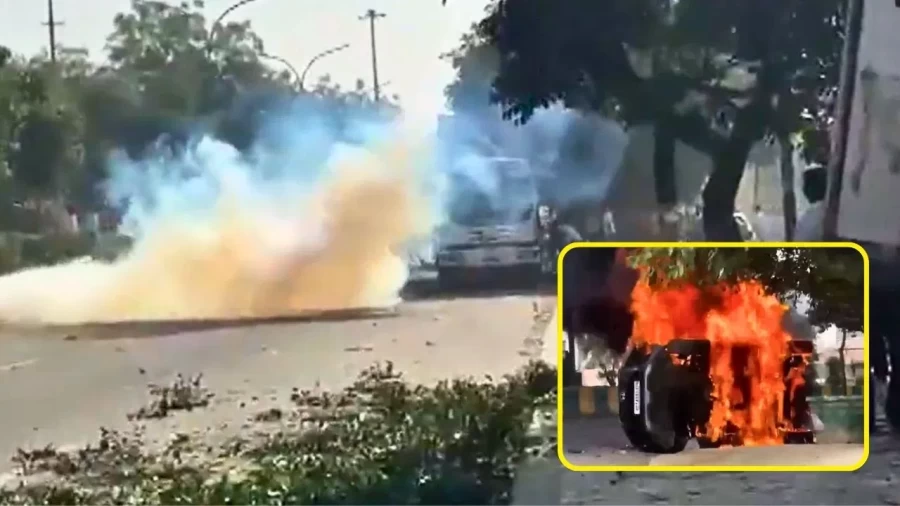 Noida Salary Protest: Clashes Erupt, Arson and Tear Gas in Industrial Hub