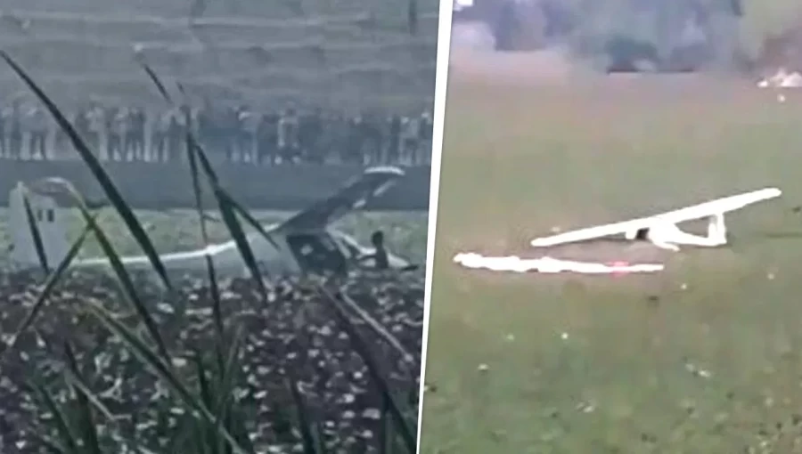 Army Training Aircraft Crashes into Pond in Prayagraj, Pilots Rescued Safely