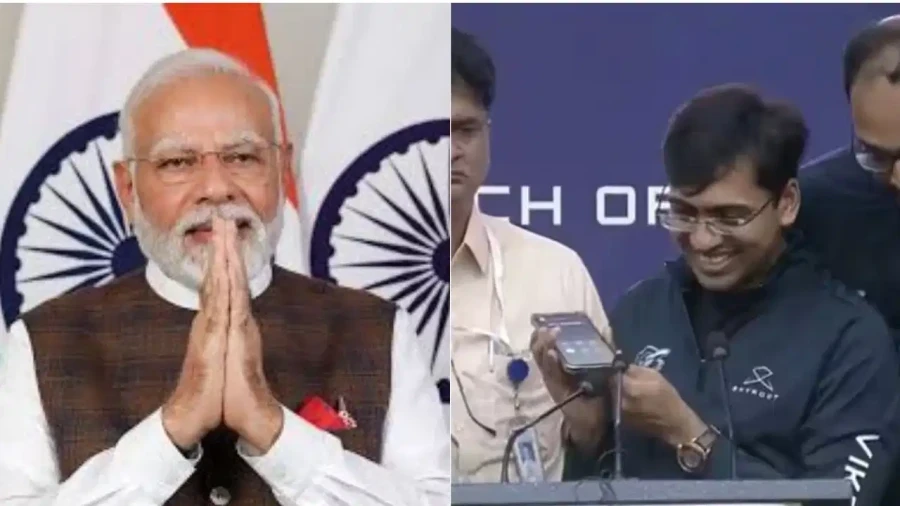 PM Modi Hails Vikram-1 Success: Invites Skyroot Team After Historic Launch
