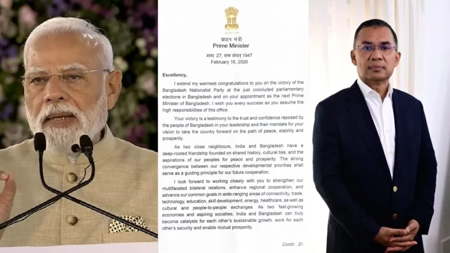 पीएम मोदी ने बांग्लादेशी पीएम तारिक रहमान को पत्र लिख दिया निमंत्रण