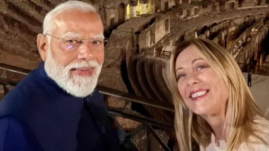 पीएम मोदी का रोम में भव्य स्वागत: मेलोनी ने सेल्फी के साथ कहा वेलकम टू रोम माय फ्रेंड