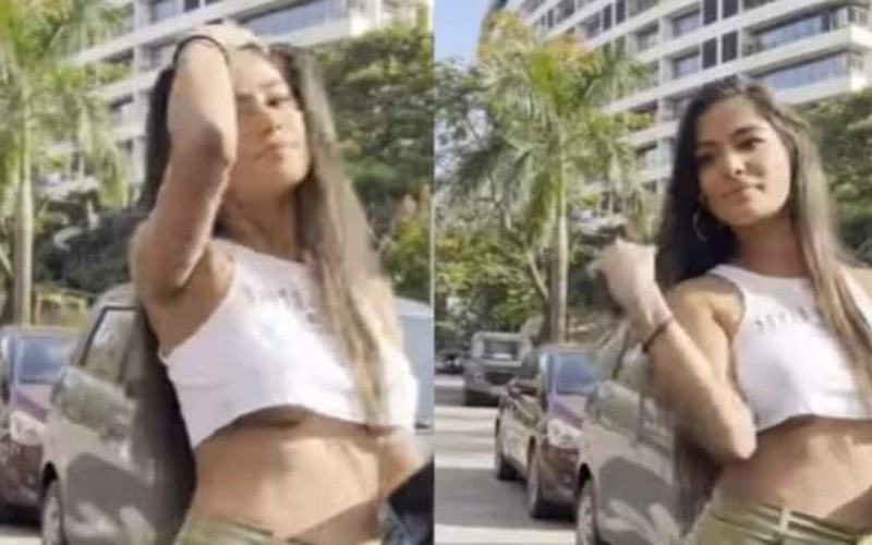 Poonam Pandey Oops moment due to crop top slipping watch video