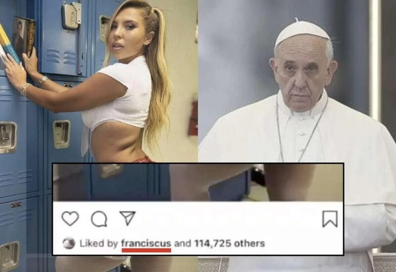 Pope's Instagram account 'likes' Brazilian bikini model's photo