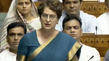 संसद में प्रियंका गांधी का तीखा प्रहार: पूछा क्या छात्र आतंकवादी थे जो उनपर पैलेट गन चलाई
