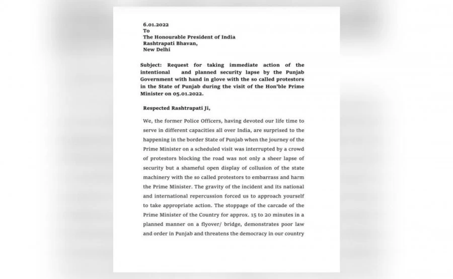 27 ex-IPS officers write to President over breach in PM Modi's security in Punjab