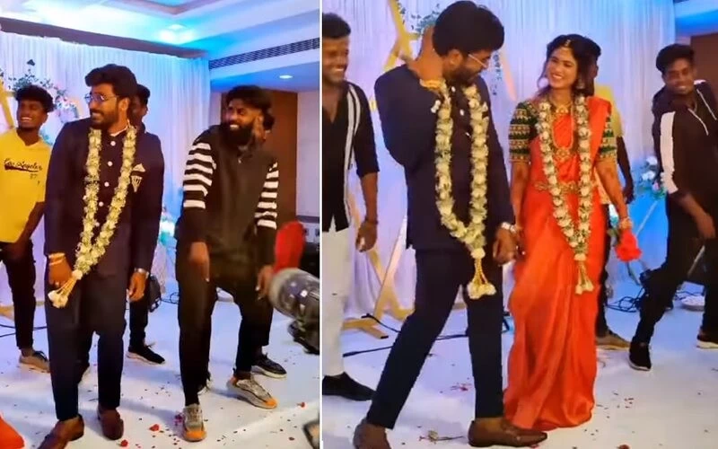 Groom start doing such an act in front of the bride at wedding