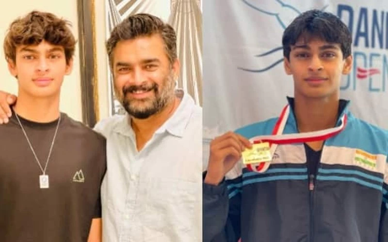 R Madhavan son Vedant broke the national junior record in swimming
