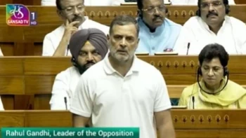 राहुल गांधी का पेपर लीक पर भाषण: लोकसभा में भारी हंगामा, कार्यवाही स्थगित