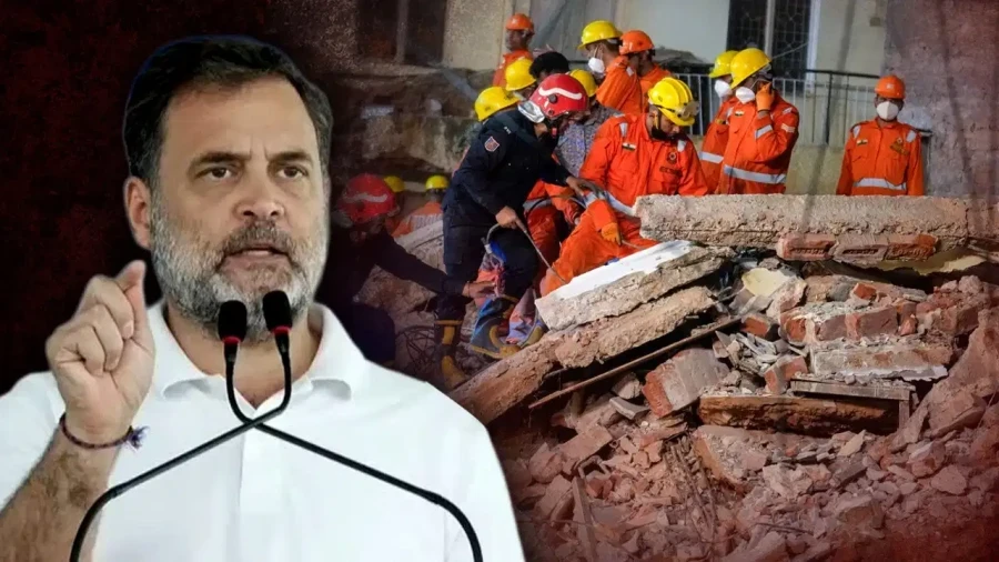 Rahul Gandhi Slams BJP Over Satya Niketan PG Collapse, Questions Accountability