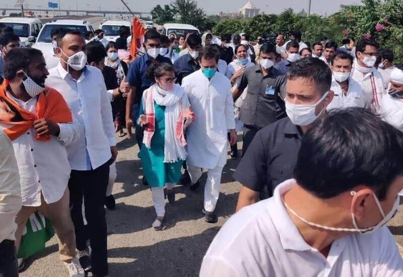 Rahul Gandhi arrested on his way to Hathras, asks police 'on what grounds'