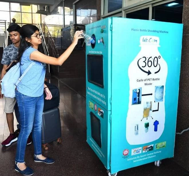 Railways to help recharge phones of passengers using plastic bottle crushers at stations
