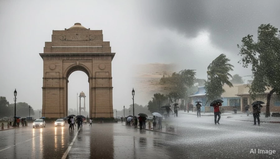 दिल्ली-राजस्थान में बारिश, यूपी समेत कई राज्यों में ओलावृष्टि का अलर्ट जारी