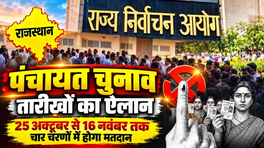 राजस्थान पंचायती राज चुनाव 2026 की तारीखों का ऐलान, चार चरणों में मतदान