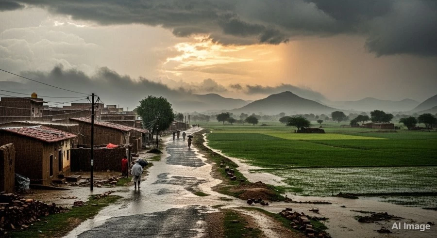 Rajasthan Braces for Heavy Rains: Orange Alert for 6 Districts, Yellow for 17