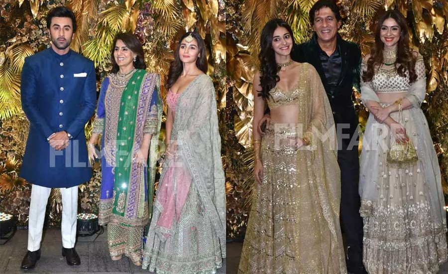 Alia Bhatt Joins Beau Ranbir Kapoor And Neetu Kapoor At Reception