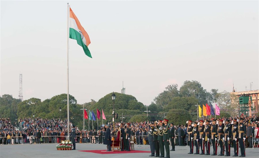 The President, Shri Ram Nath Kovind At The ‘Beating Retreat’ Ceremony