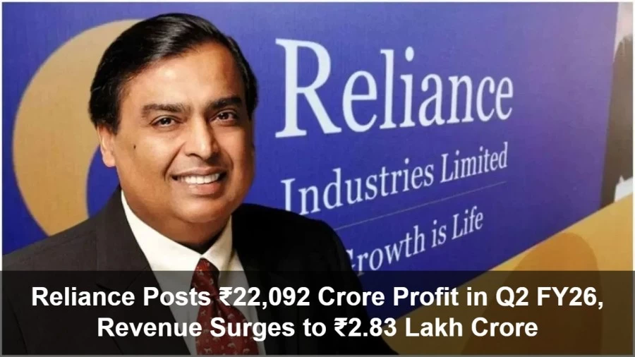Reliance Posts ₹22,092 Crore Profit in Q2 FY26, Revenue Surges to ₹2.83 Lakh Crore