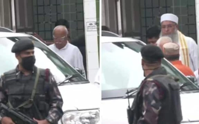 RSS chief mohan bhagwat masjid and madrasa visit talk to students