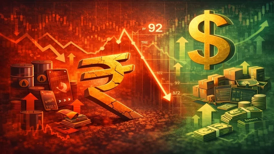 Indian Rupee Hits Record Low: Crosses 93 Mark Against US Dollar